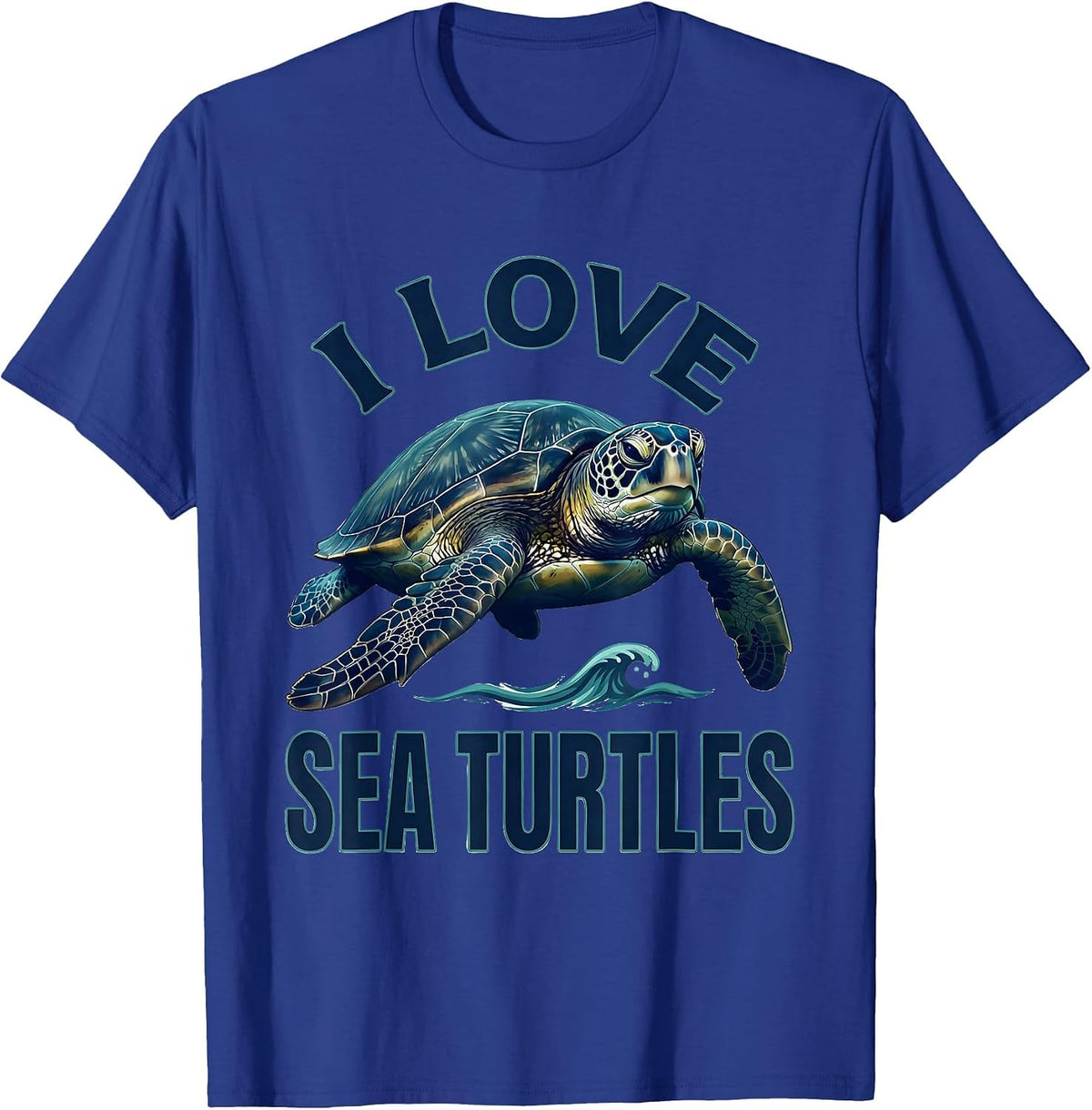 I Love Sea Turtles Cute Sea Turtle Lover Summer Beach Gift T-Shirt - Royal Blue