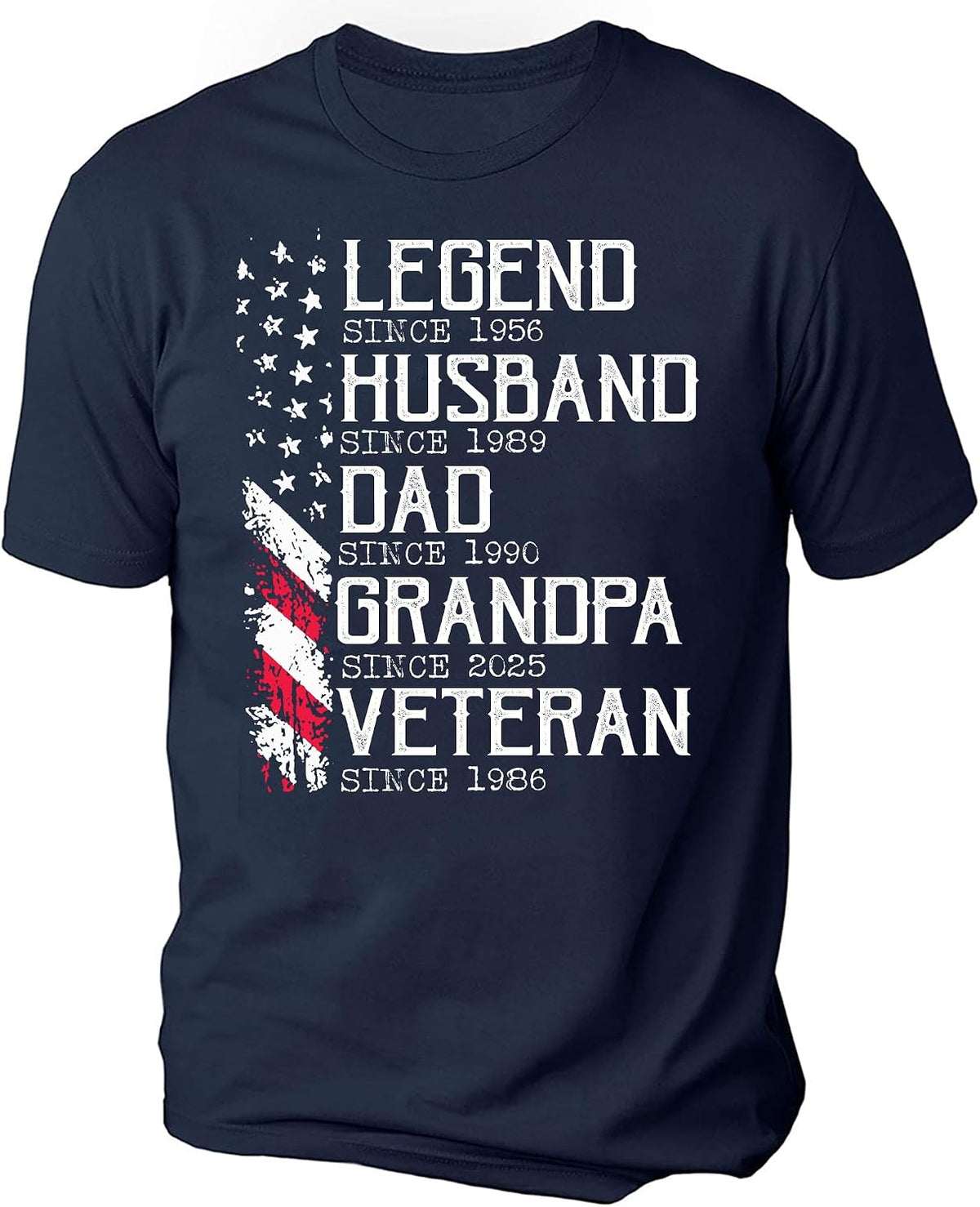 NAZENTI Personalized Grandpa Shirts, Dad 4th of July Shirt, American Flag Tee for Men, USA T-Shirt, Gift for Independence