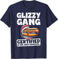 Glizzy Gang Certified by Juicy Wiener Funny Glizzy Gobbler T-Shirt - Navy Blue