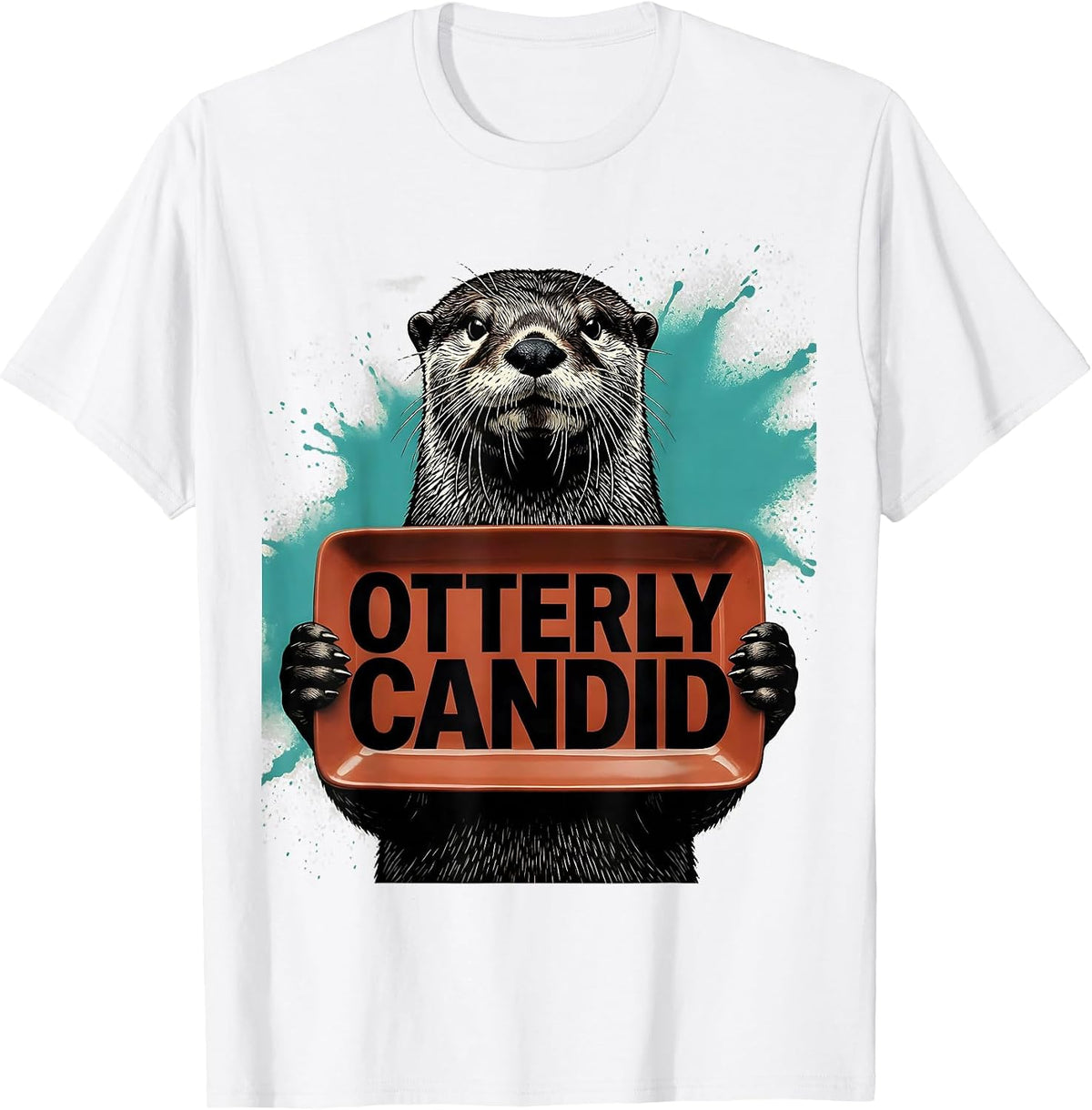 Men's Otterly Candid Funny Otter Lover Gifts For Kids Teens T-Shirt - White