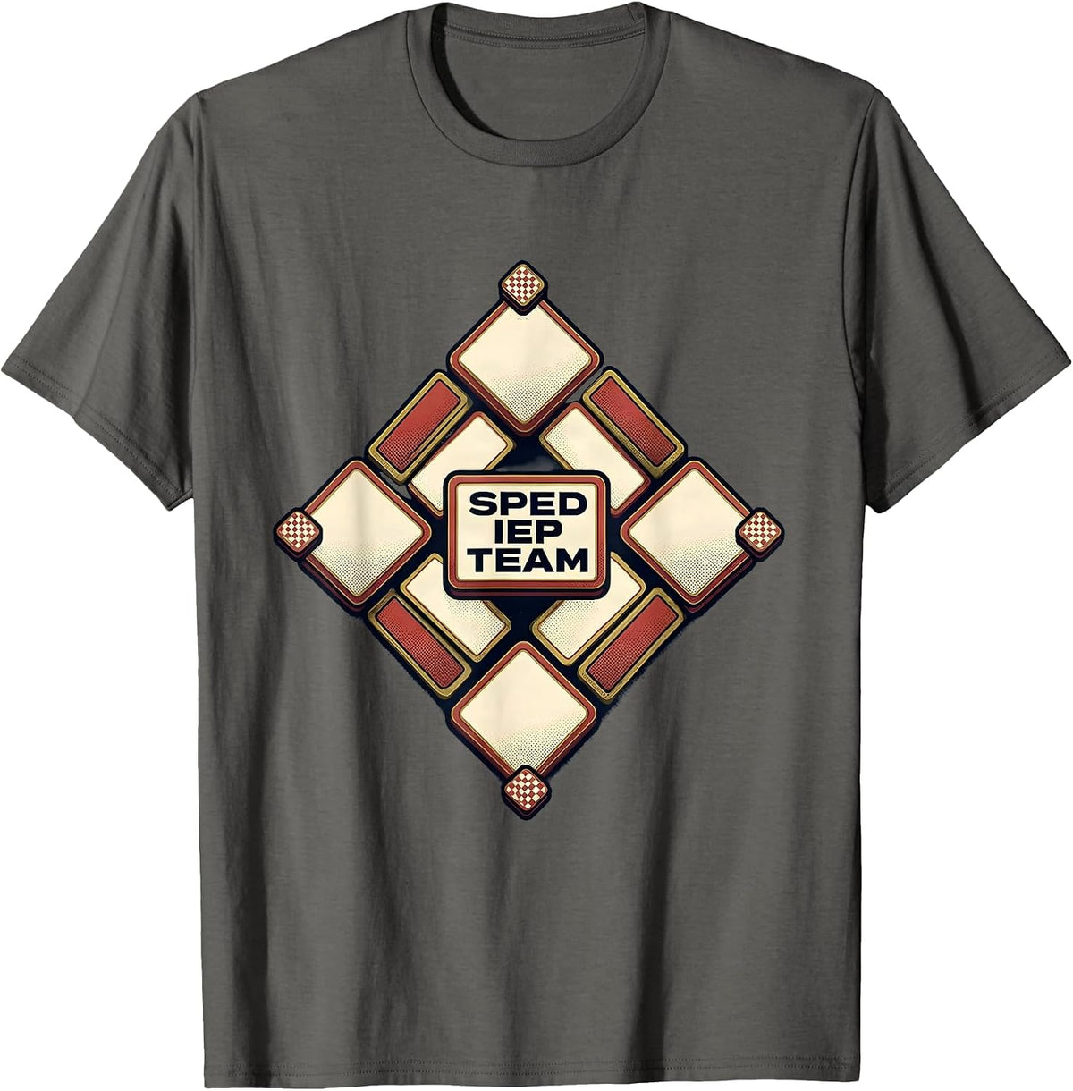 Men's SPED IEP Team Emblem Special Education Teacher Appreciation T-Shirt - Asphalt Grey