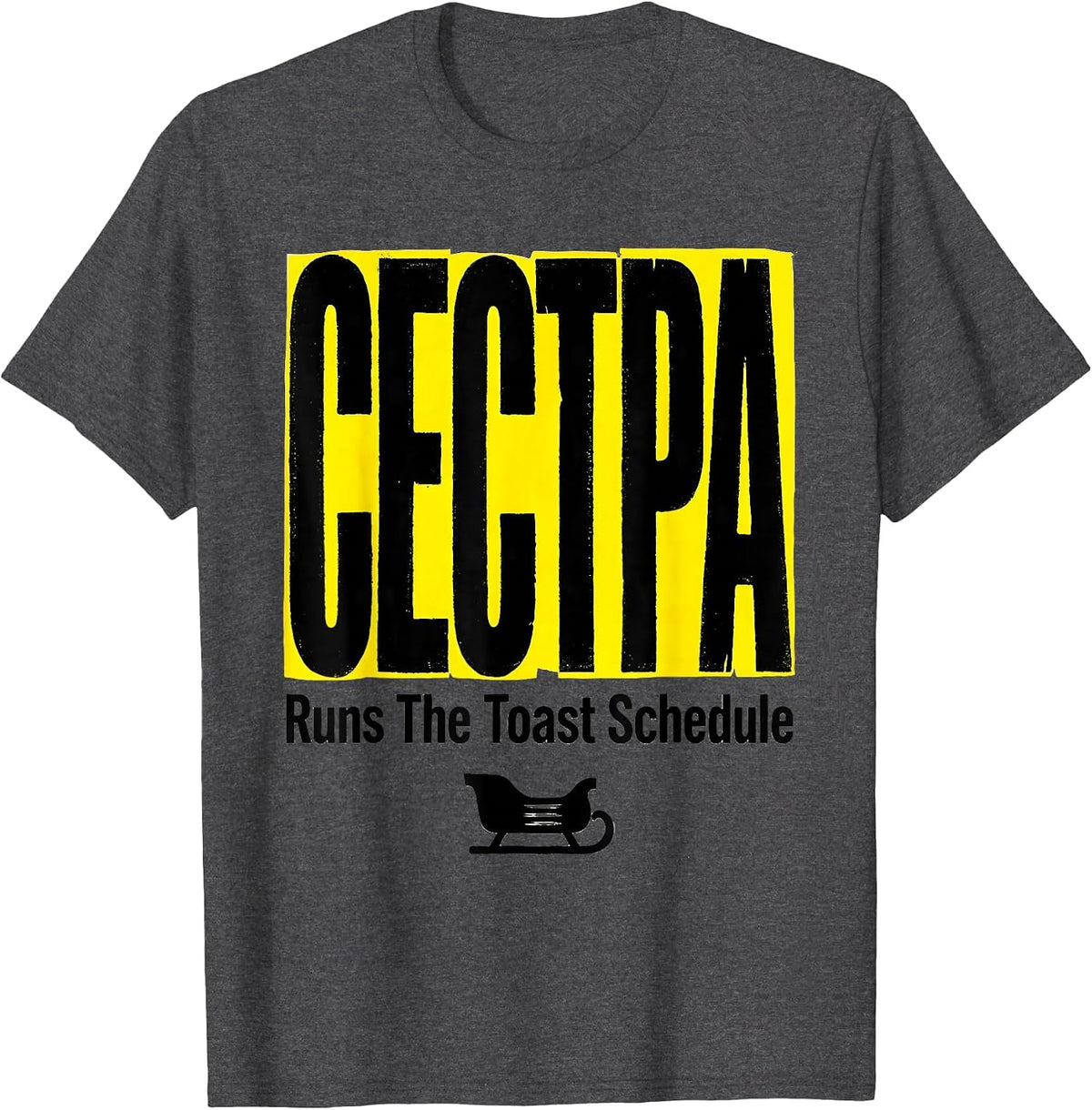 Сестра — Runs The Toast Schedule Funny Russian Heritage T-Shirt - Dark Heather Grey