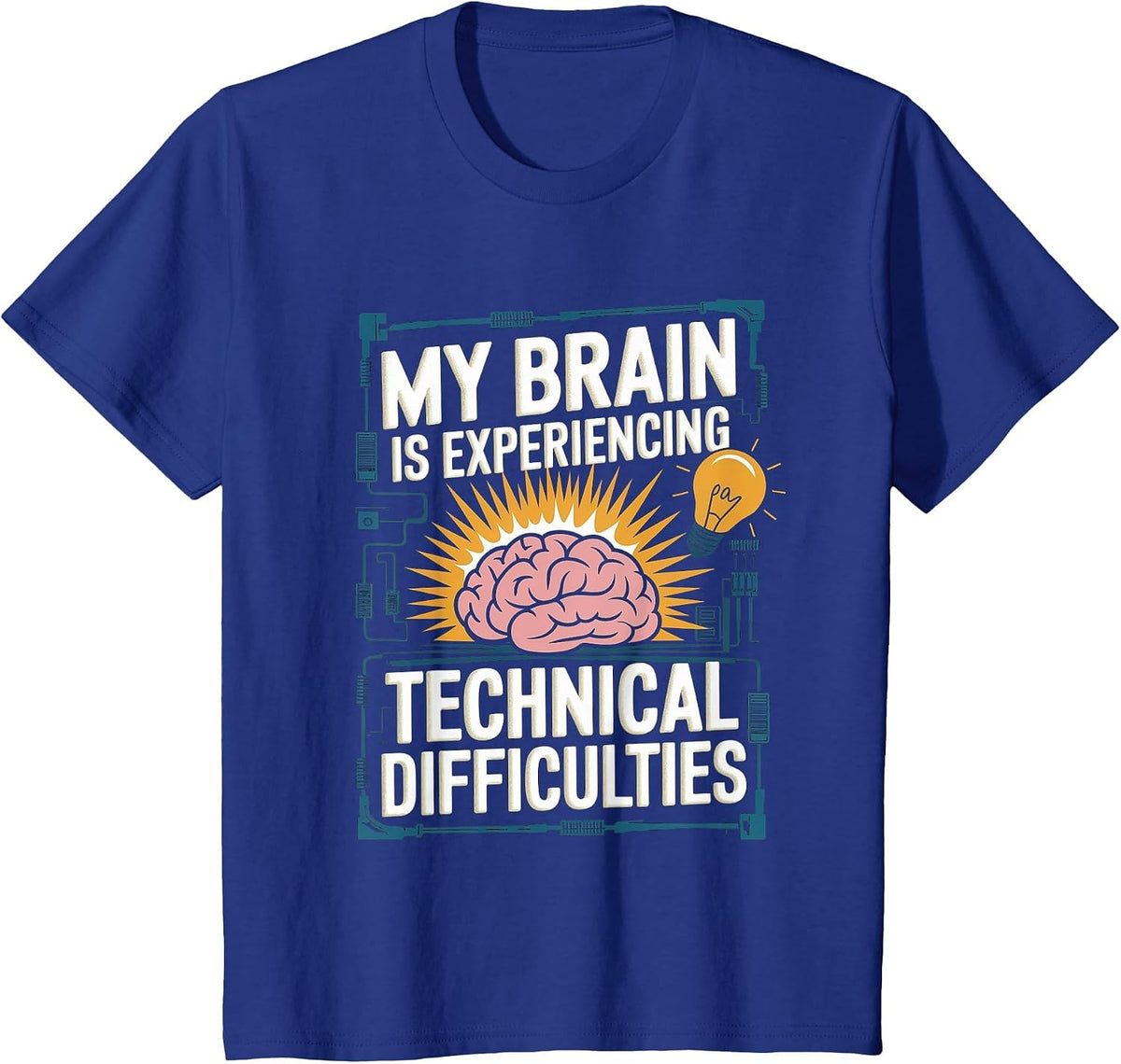 Funny Parkinson's Disease Patient Quote My Brain T-Shirt - Royal Blue