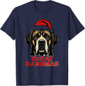 Great Danemas Funny Christmas Dog Breed Humor Dane Lover T-Shirt - Navy Blue
