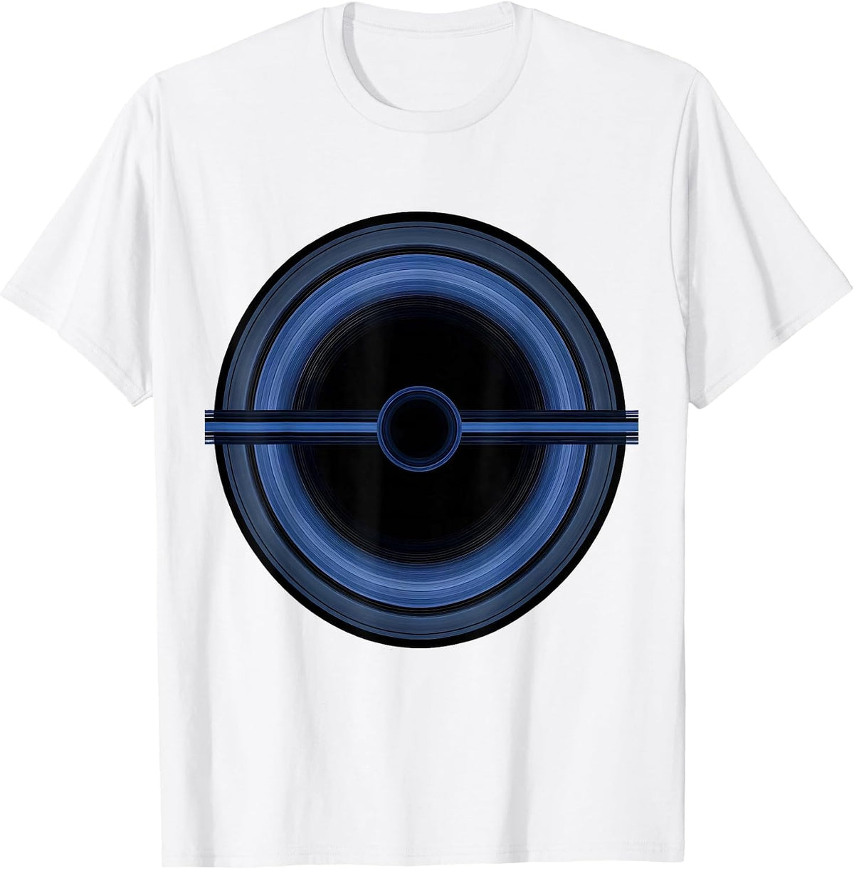 Men's Saturn Rings Fractions Space Math Graphic T-Shirt - White