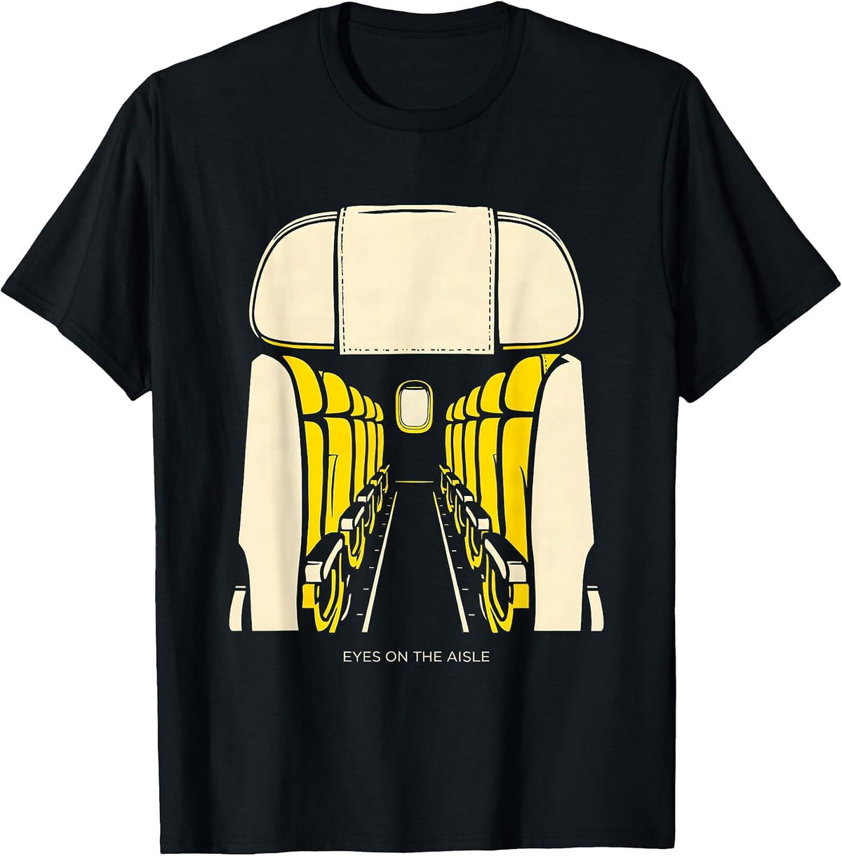 Men's Eyes On The Aisle Funny School Bus Driver Gift T-Shirt - Black