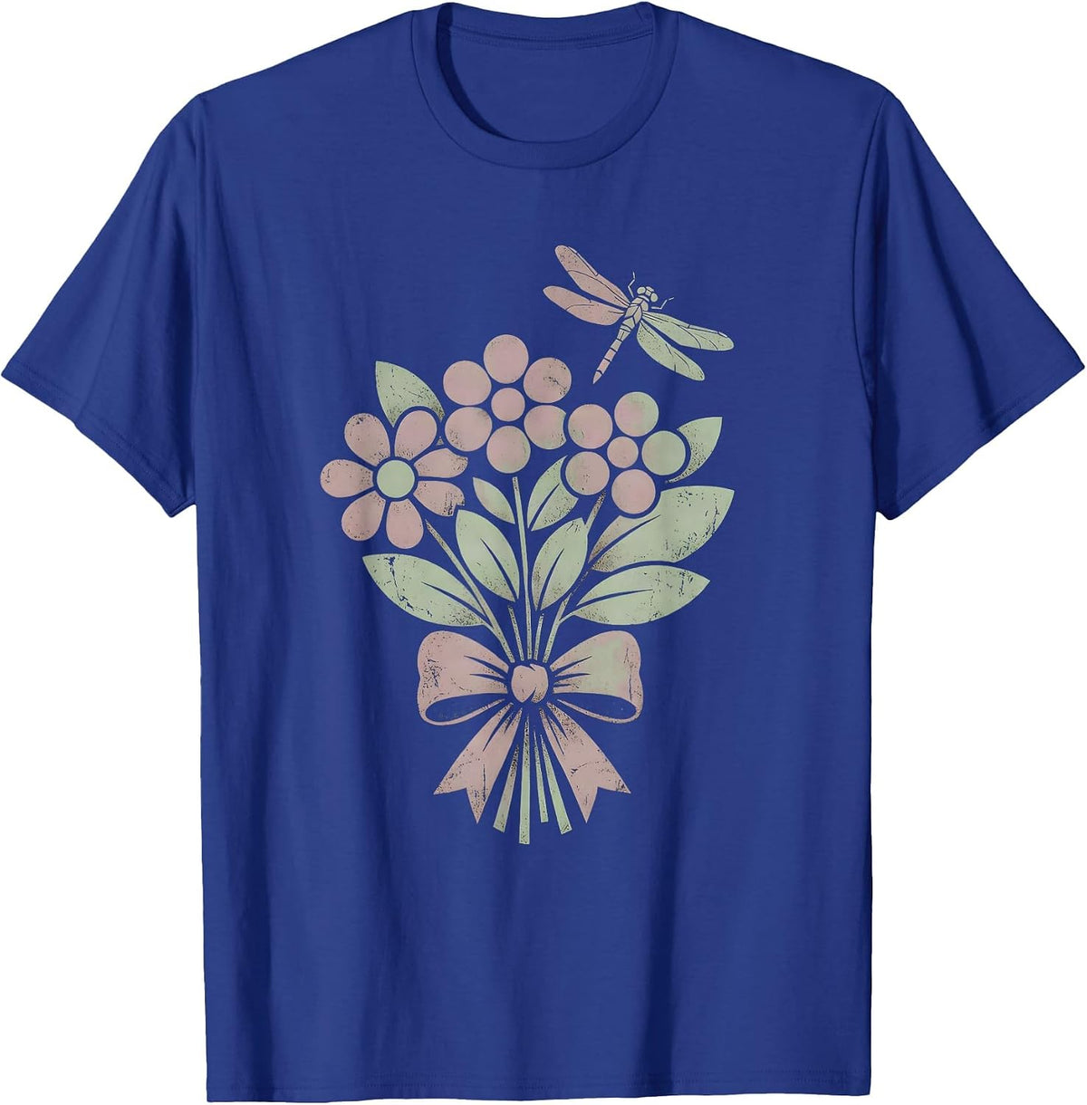 Men's Weightless Woman Floating in Deep Space Design T-Shirt - Royal Blue