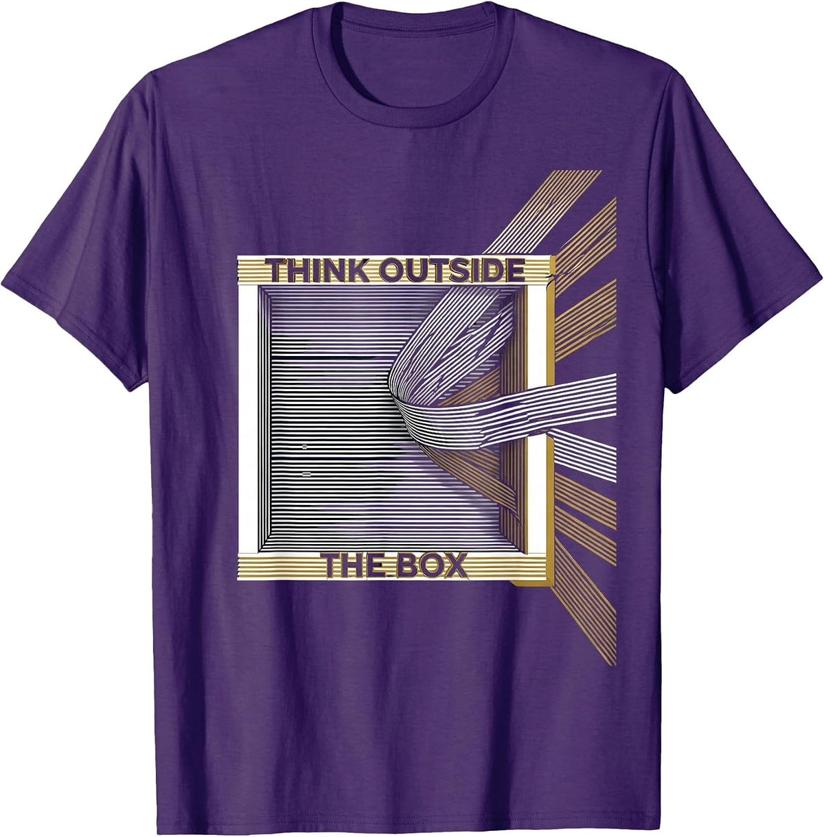 Think Outside the Box Autism Awareness Design T-Shirt - Purple