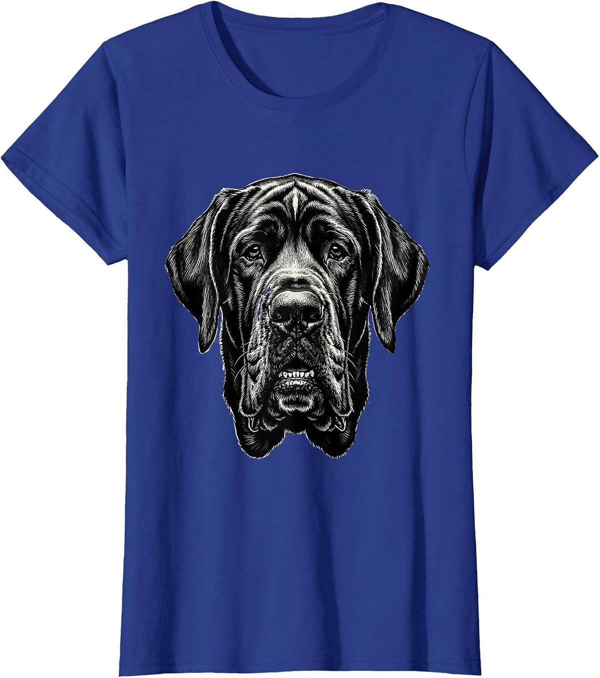 Women's Great Dane Jowls Funny Drool Dog Lover Breed Humor T-Shirt - Royal Blue