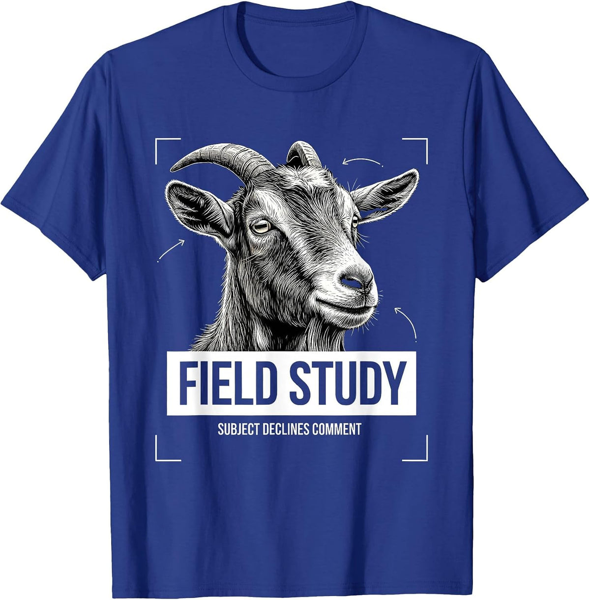 Field Study Subject Declines Comment Funny Goat Farmer T-Shirt - Royal Blue