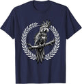Dominican Hispaniolan Parrot Perched on Branch T-Shirt - Navy Blue