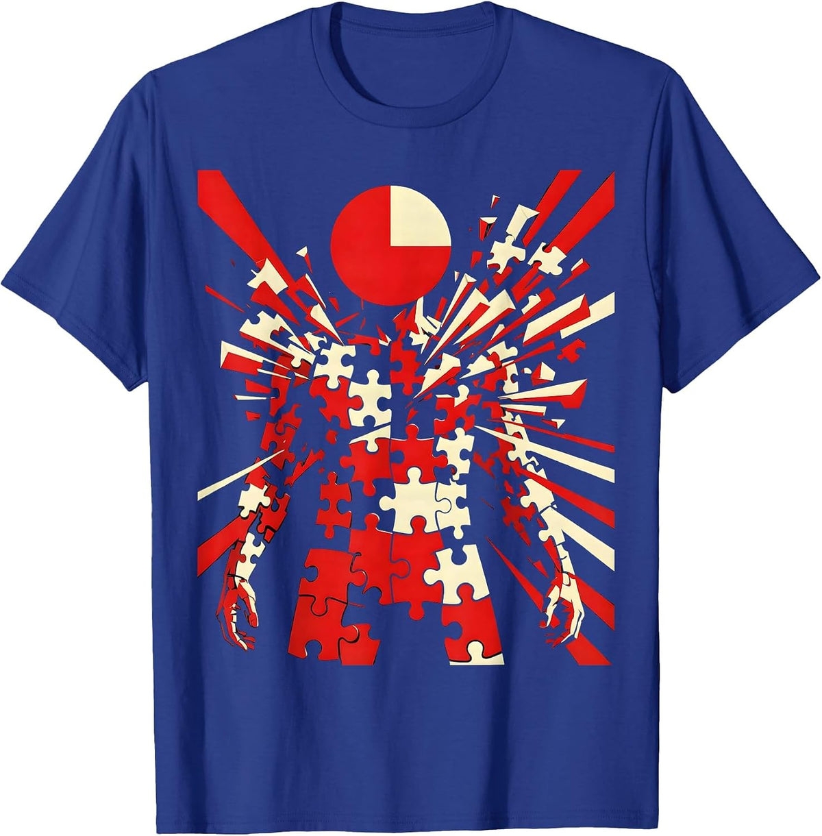 Social Worker Puzzle Person Graphic Design T-Shirt - Royal Blue
