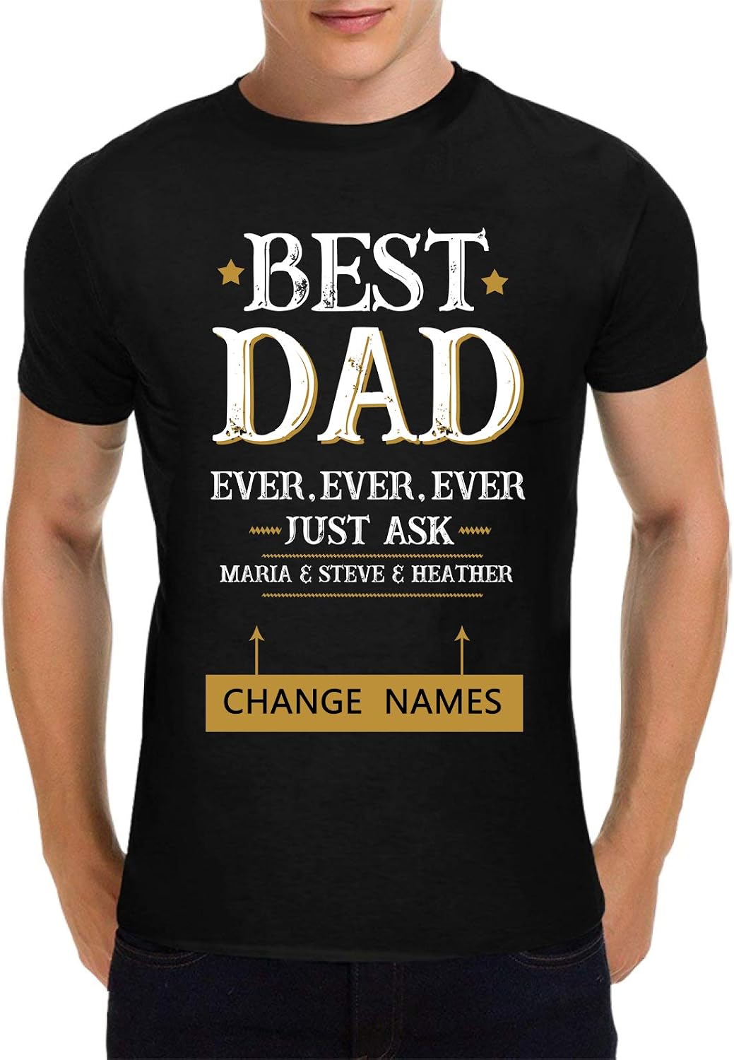 Funny Dad T-Shirt, Custom T Shirt for Dad Bonus Dad Stepdad, Personalized Dad Tee - Design #3