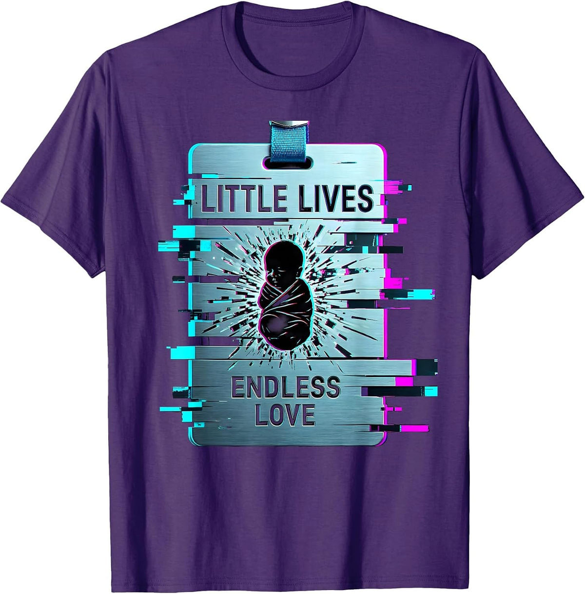 NICU Nurse Little Lives Endless Love Design T-Shirt - Purple
