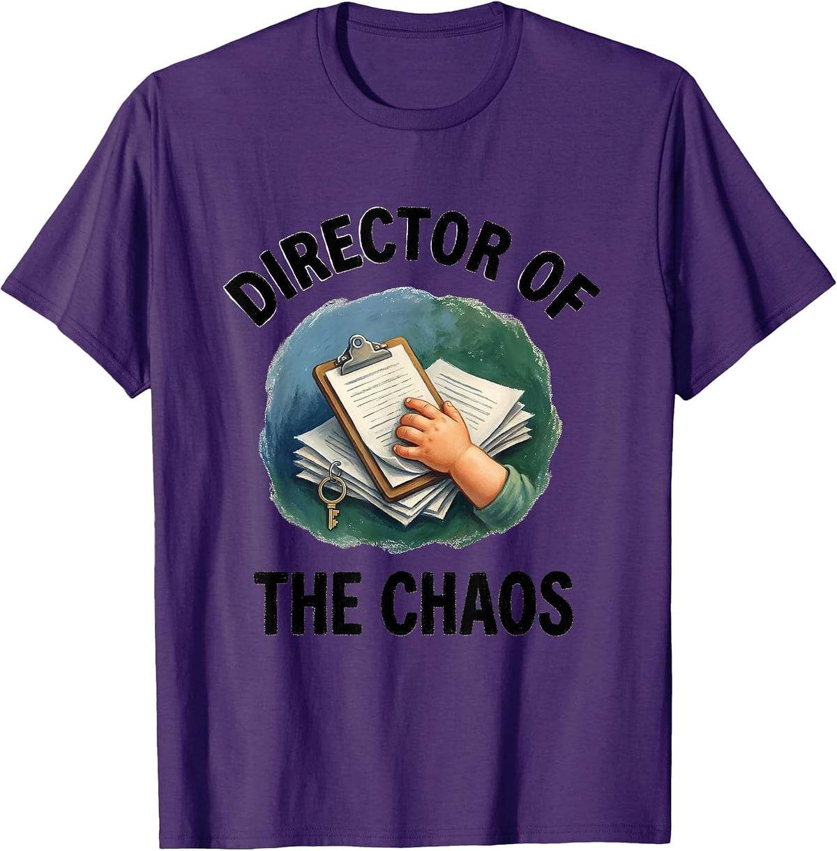 Men's Director Of The Chaos Storybook Daycare Provider Teacher T-Shirt - Purple