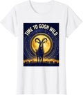 Women's Time To Gogh Wild Whimsical Art Parody Pet Lover Gift T-Shirt - White