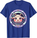 Goat Head Astronaut Helmet Space Explorer Tee T-Shirt - Royal Blue