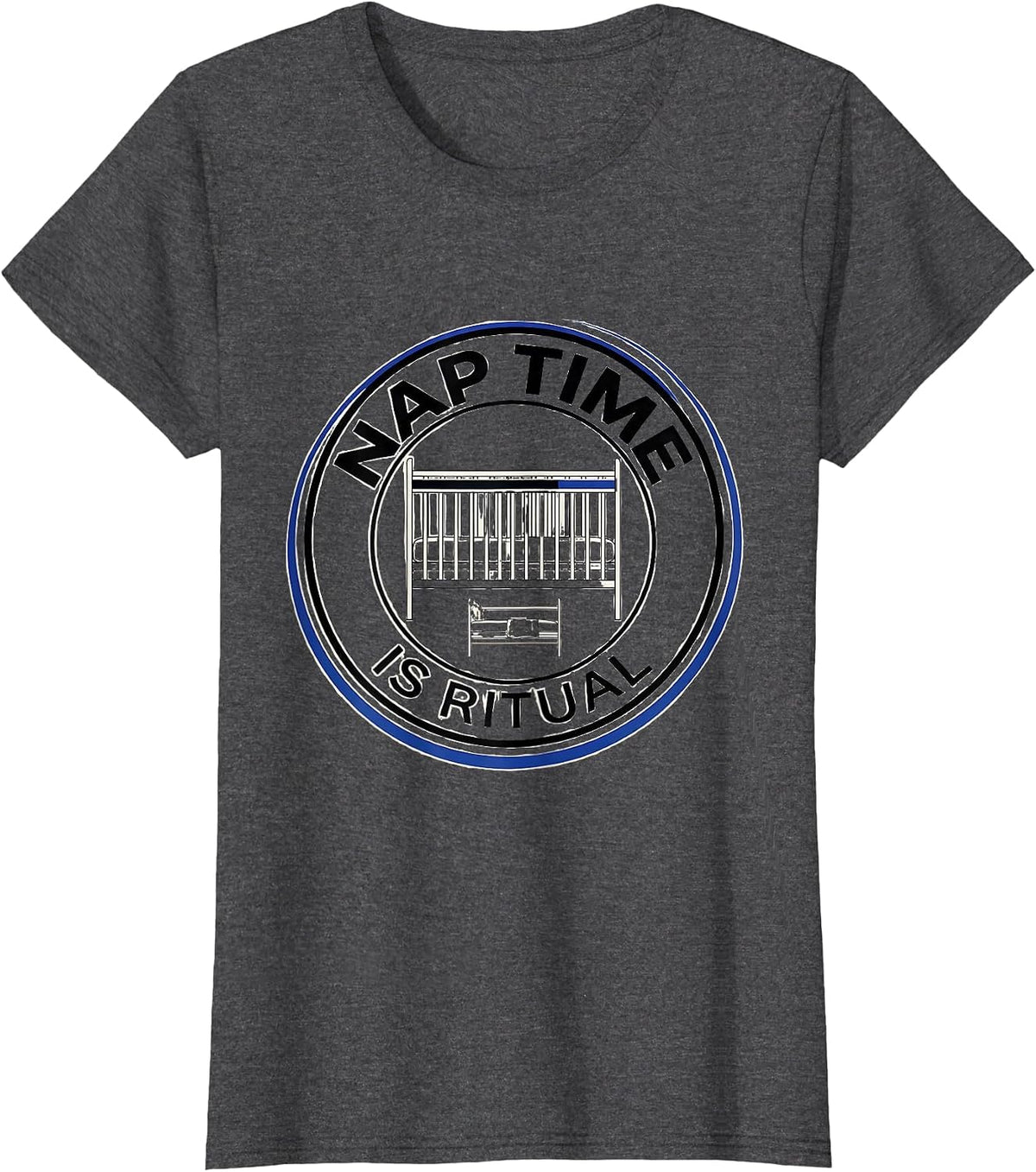 Women's Nap Time Is Ritual Swiss International Daycare Teacher T-Shirt - Dark Heather Grey