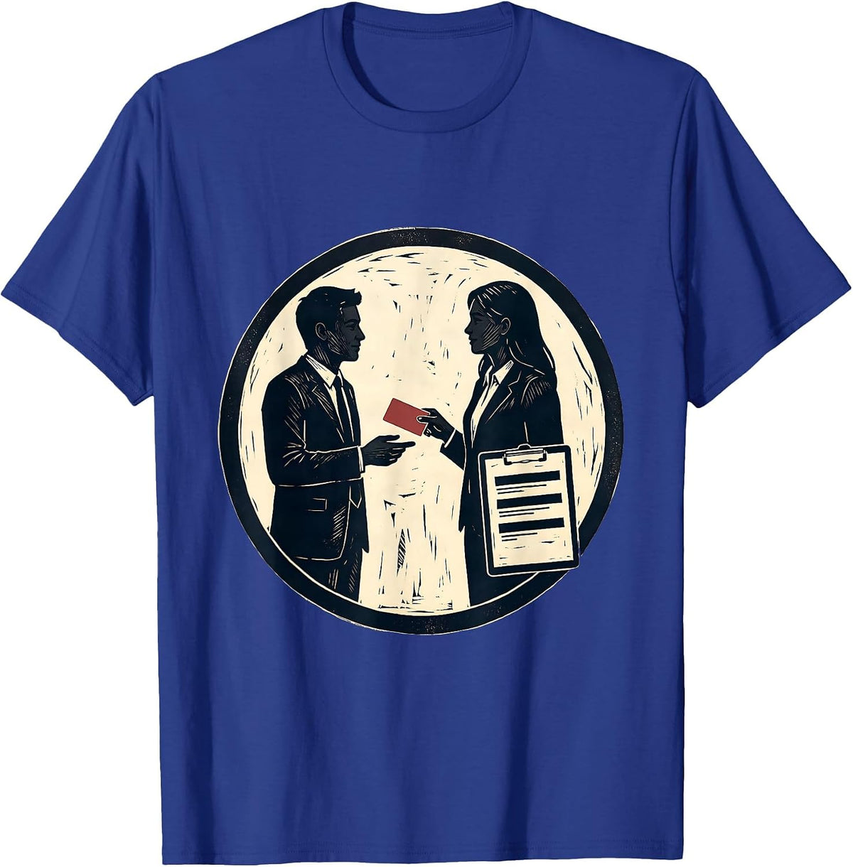 Men's Conversation Circle Social Worker Appreciation Humor T-Shirt - Royal Blue