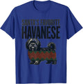 Santa's Favorite Havanese Festive Dog Lover Christmas Pajama T-Shirt - Royal Blue