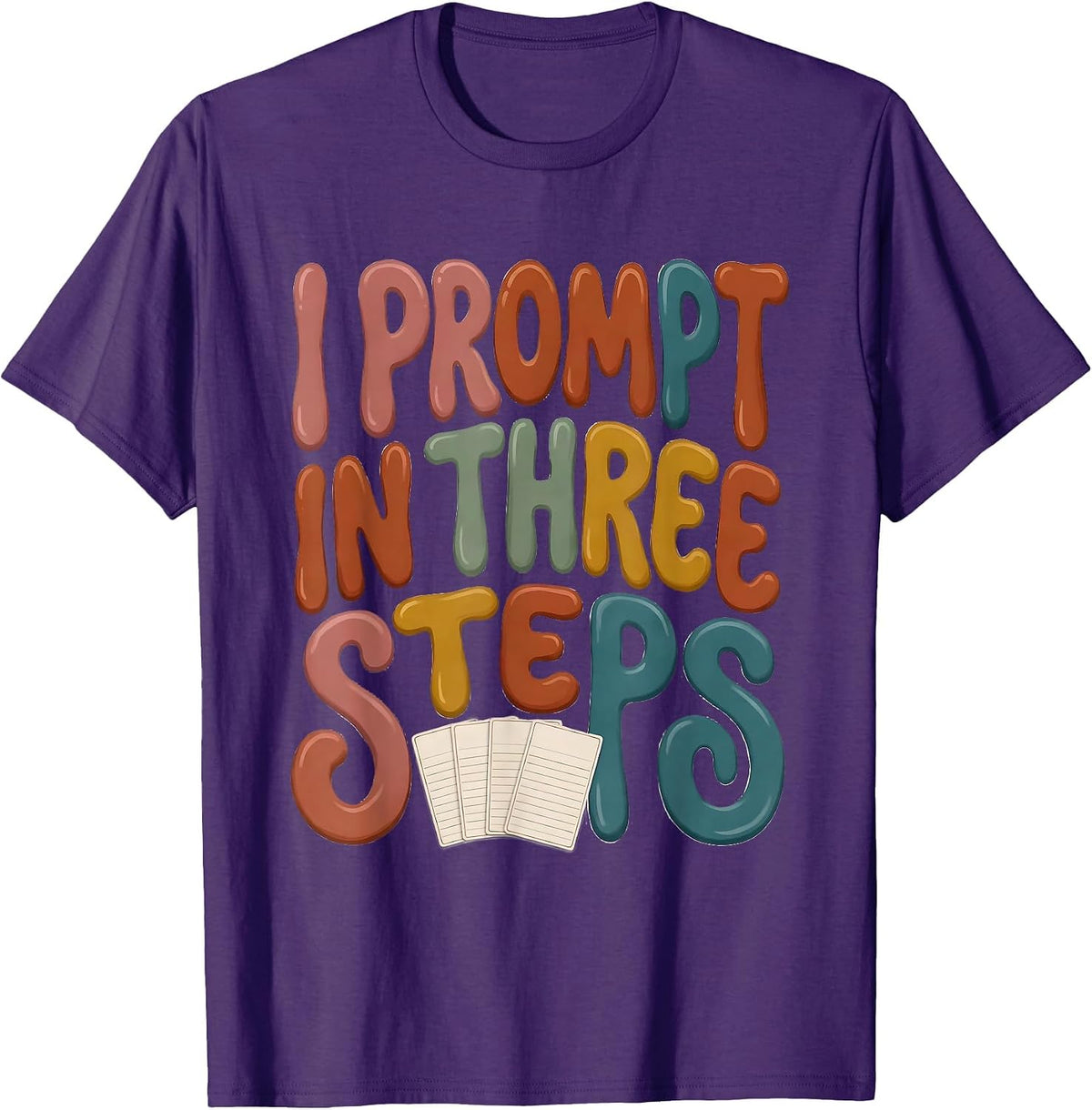 Men's I Prompt In Three Steps Special Education Teacher Squad T-Shirt - Purple