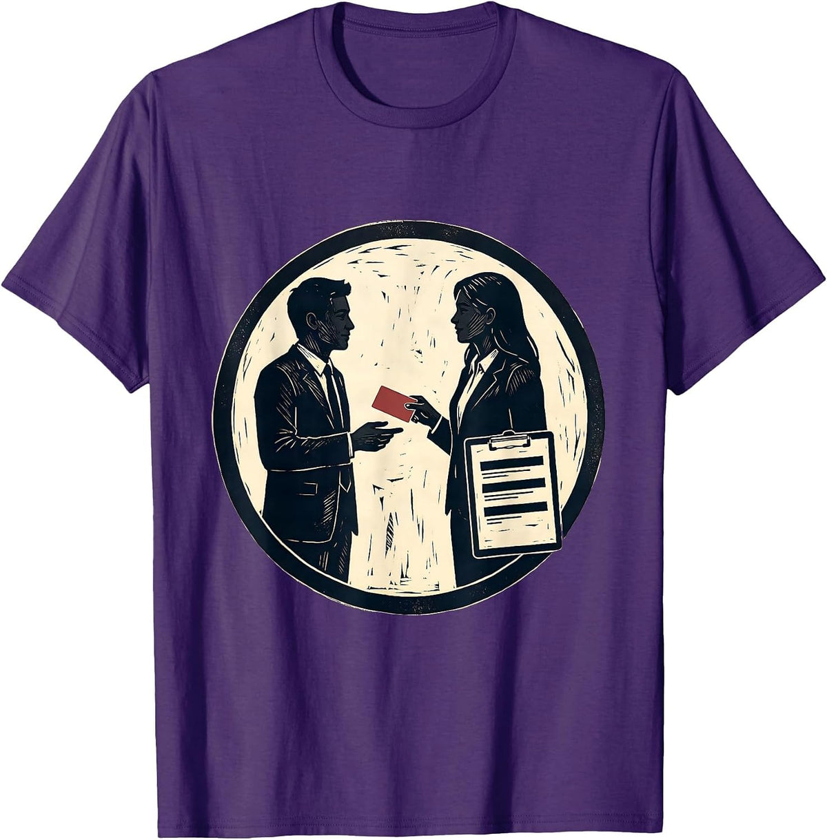 Men's Conversation Circle Social Worker Appreciation Humor T-Shirt - Purple