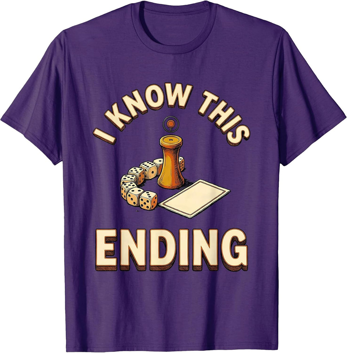 Men's I Know This Ending Funny RPG Gamer Humor T-Shirt - Purple