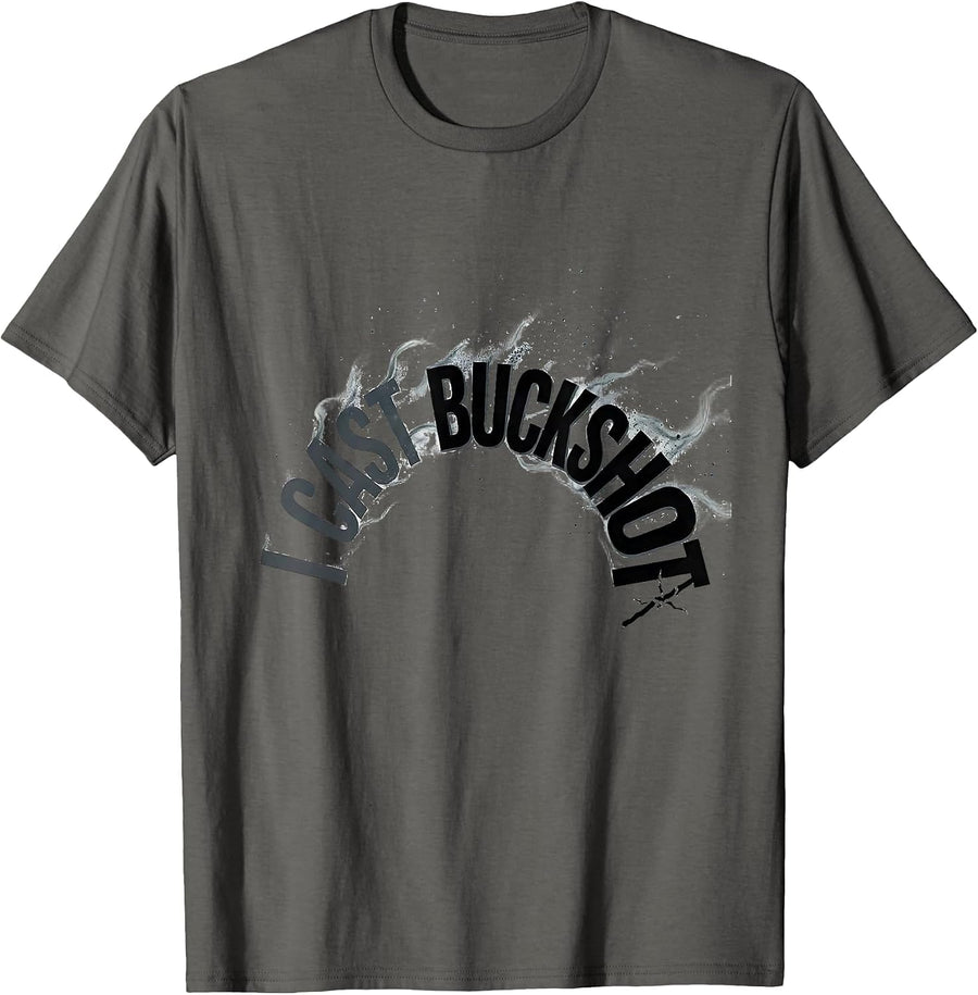 I Cast Buckshot Dark Humor Wizard Fantasy Meme T-Shirt - Asphalt Grey