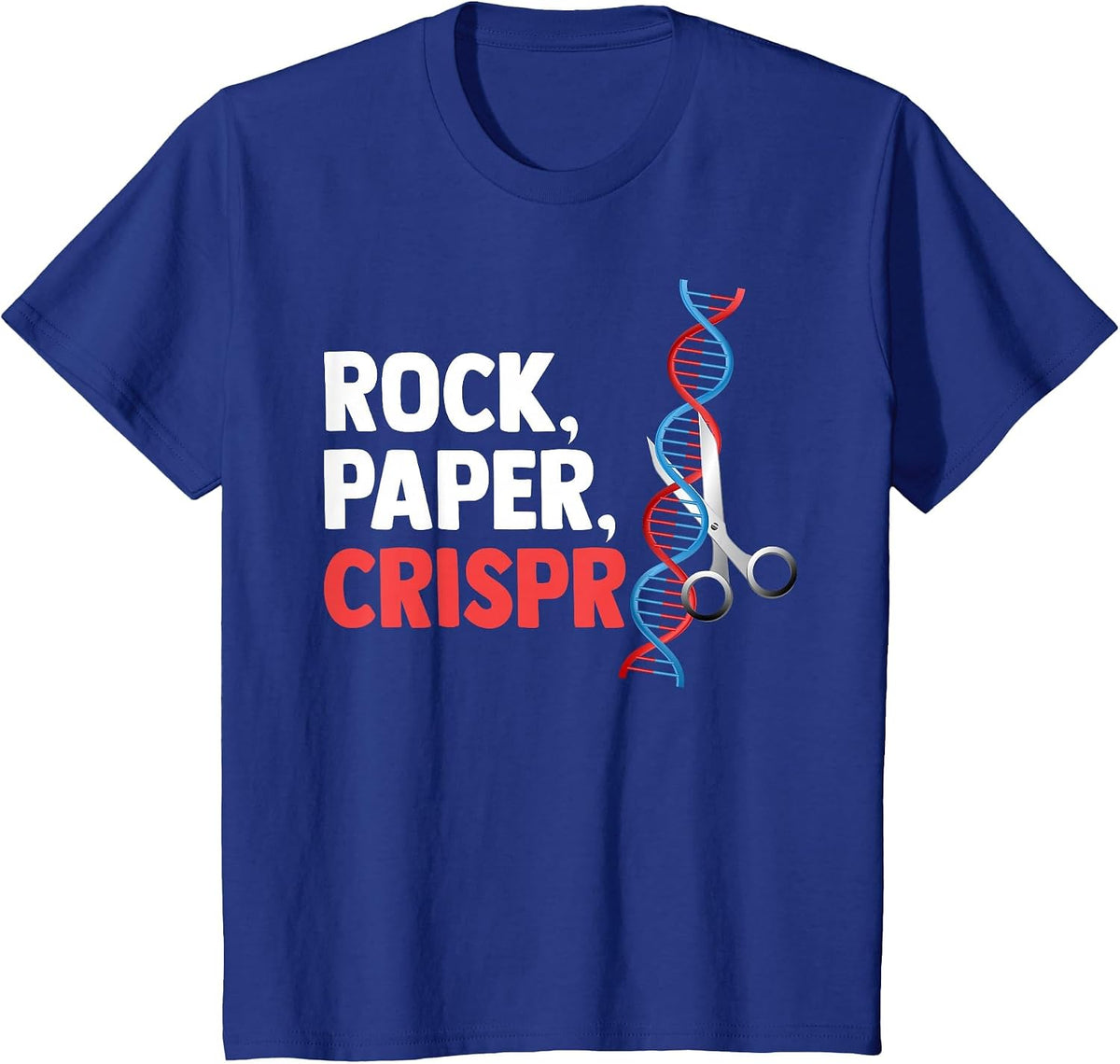 Crispr Rock Paper Scientist Biologist T-Shirt - Royal Blue