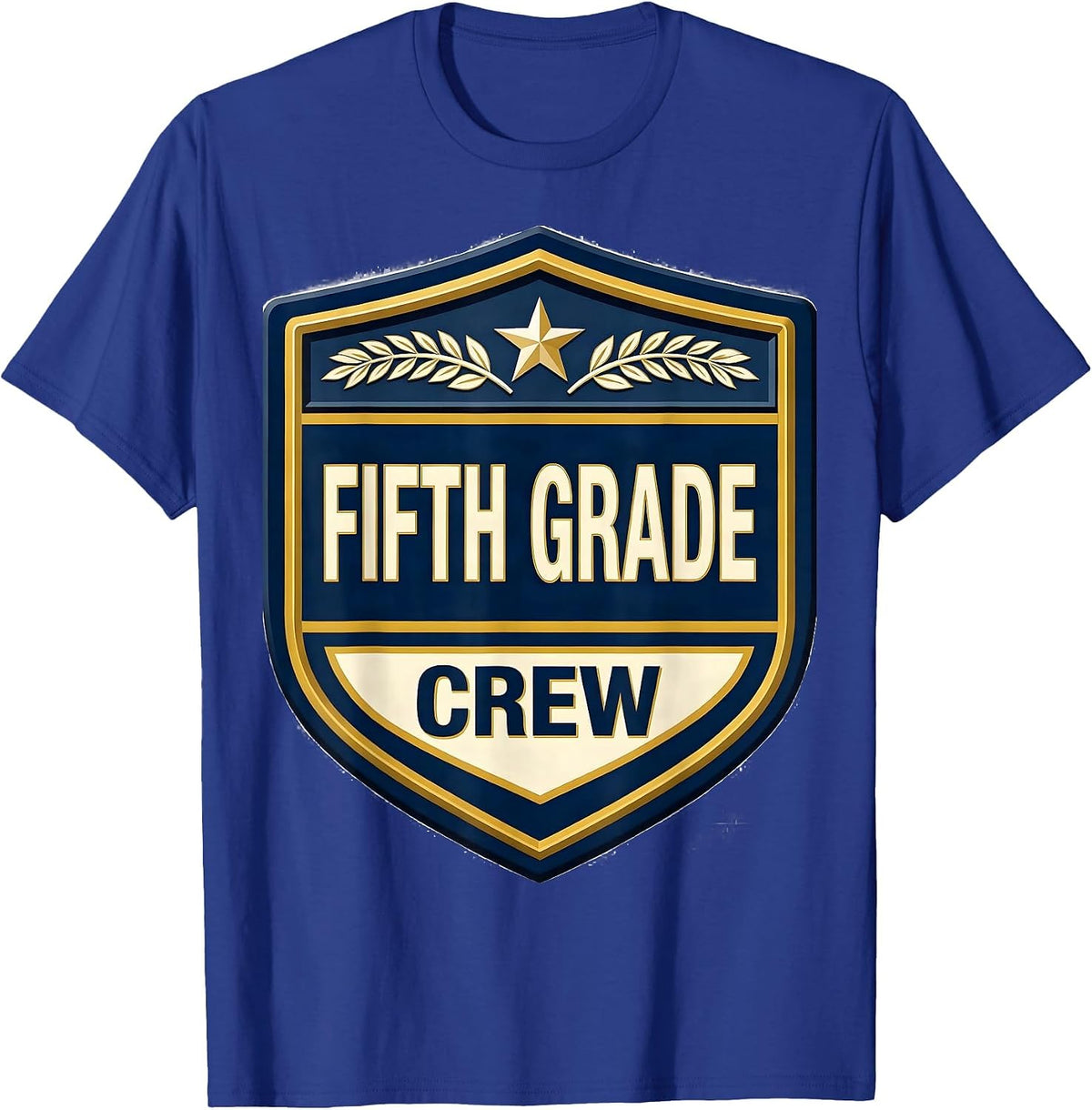 Fifth Grade Crew Preppy Teacher Back To School Girls T-Shirt - Royal Blue