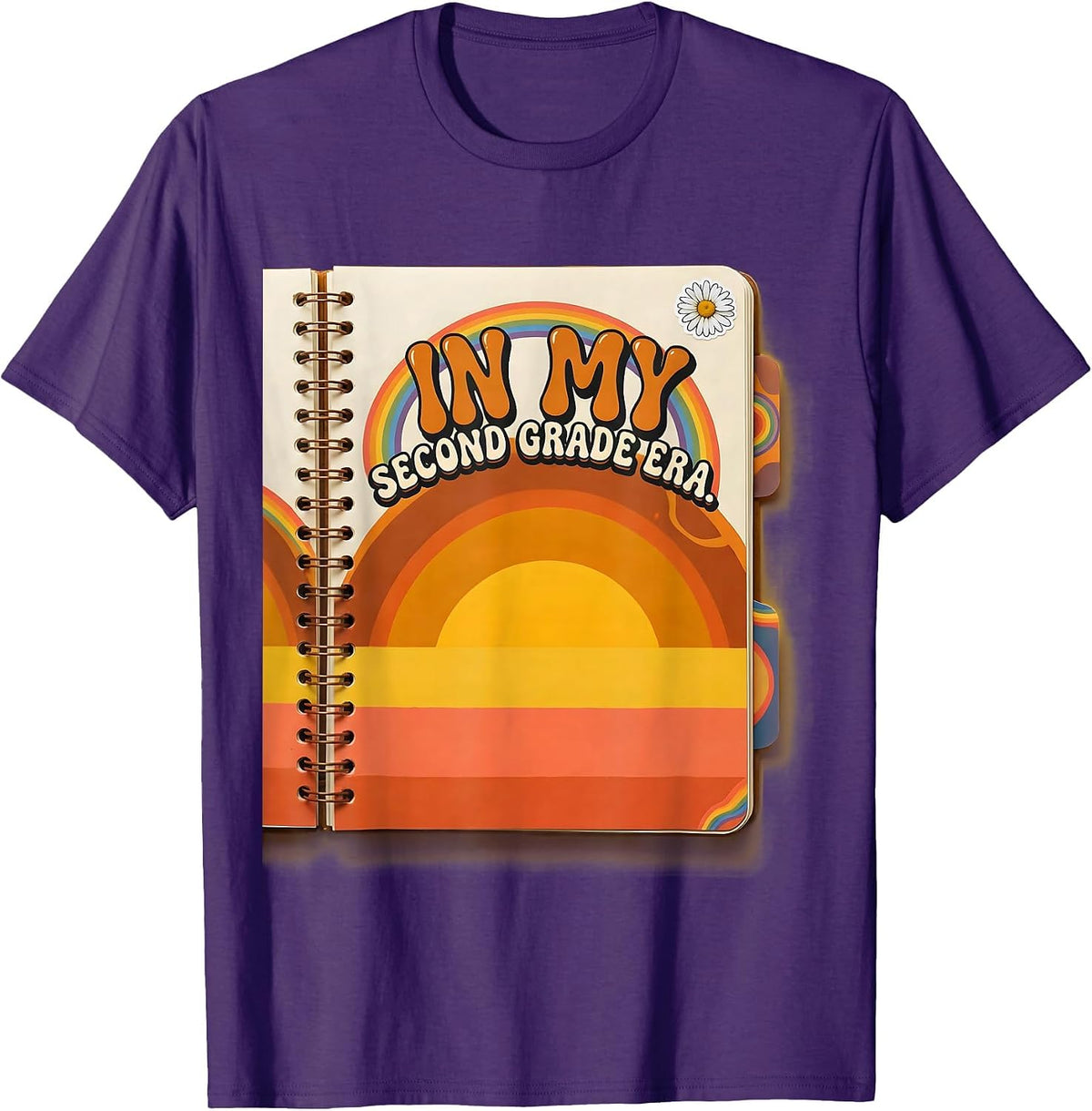 Men's In My Second Grade Era Retro 2nd Grade Back To School T-Shirt - Purple