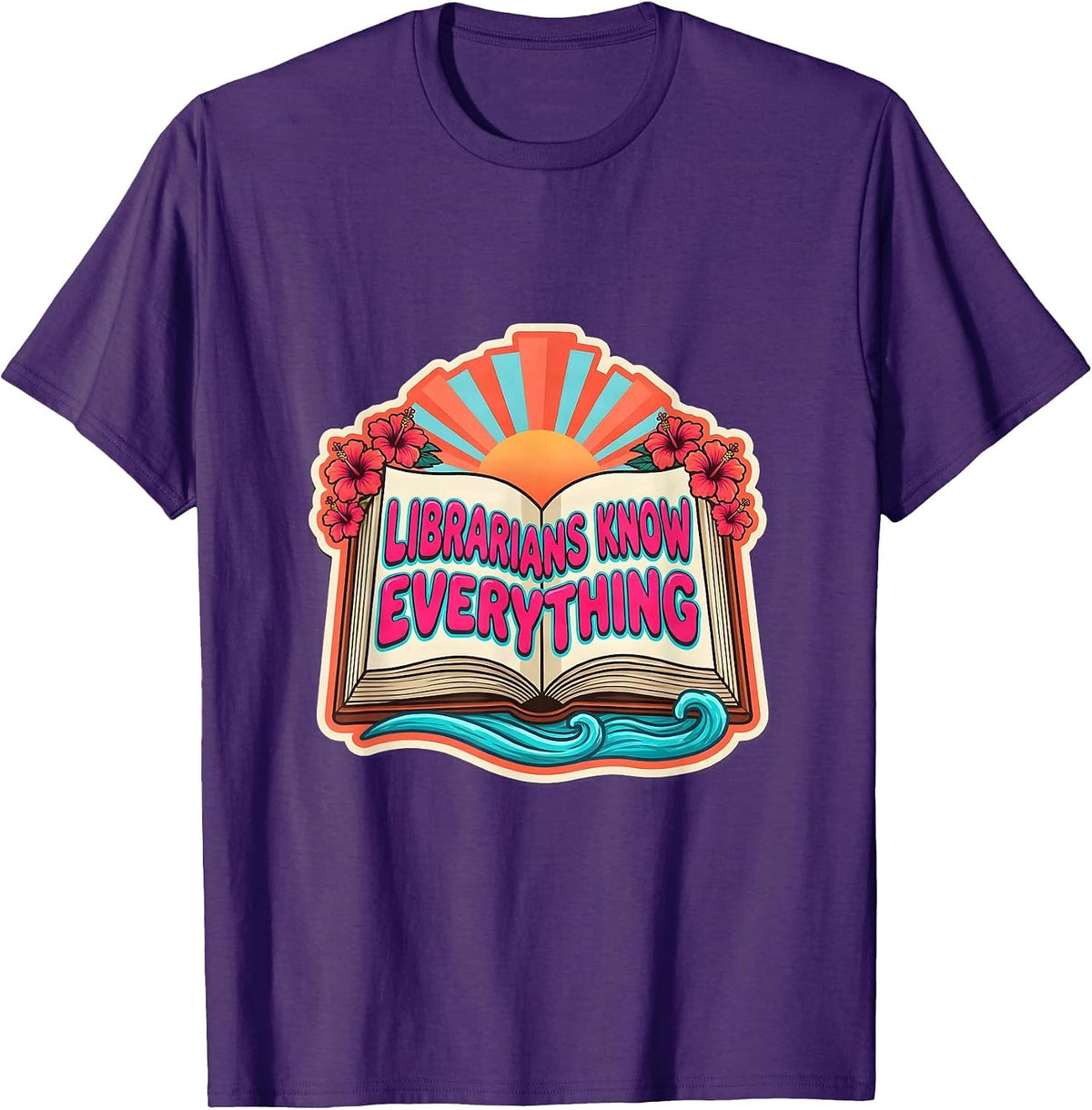 Men's Librarians Know Everything Book Lover Design T-Shirt - Purple