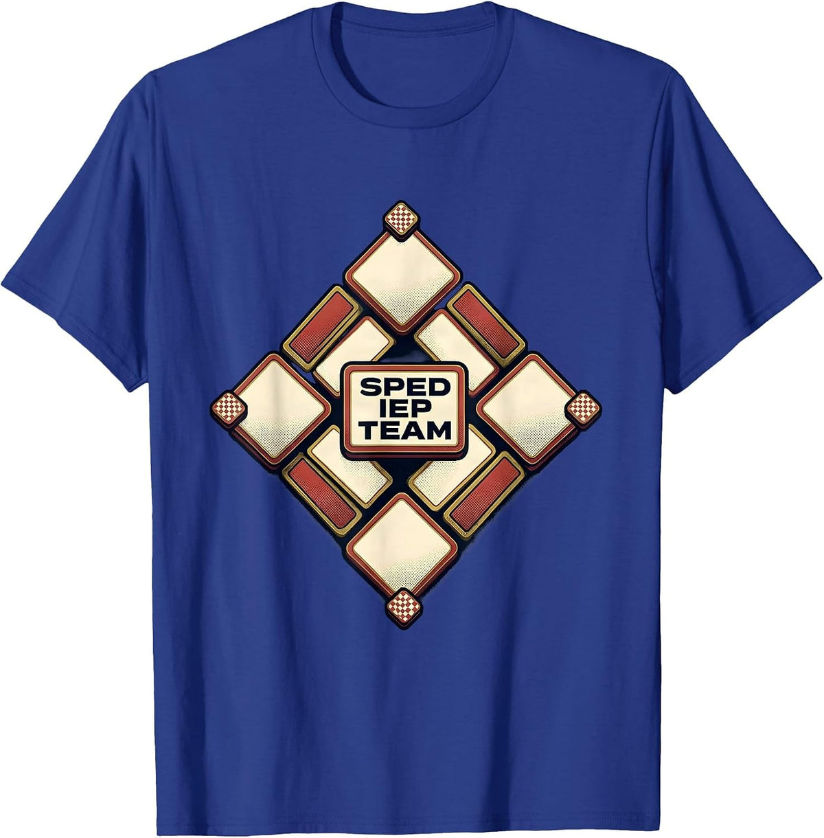 Men's SPED IEP Team Emblem Special Education Teacher Appreciation T-Shirt - Royal Blue
