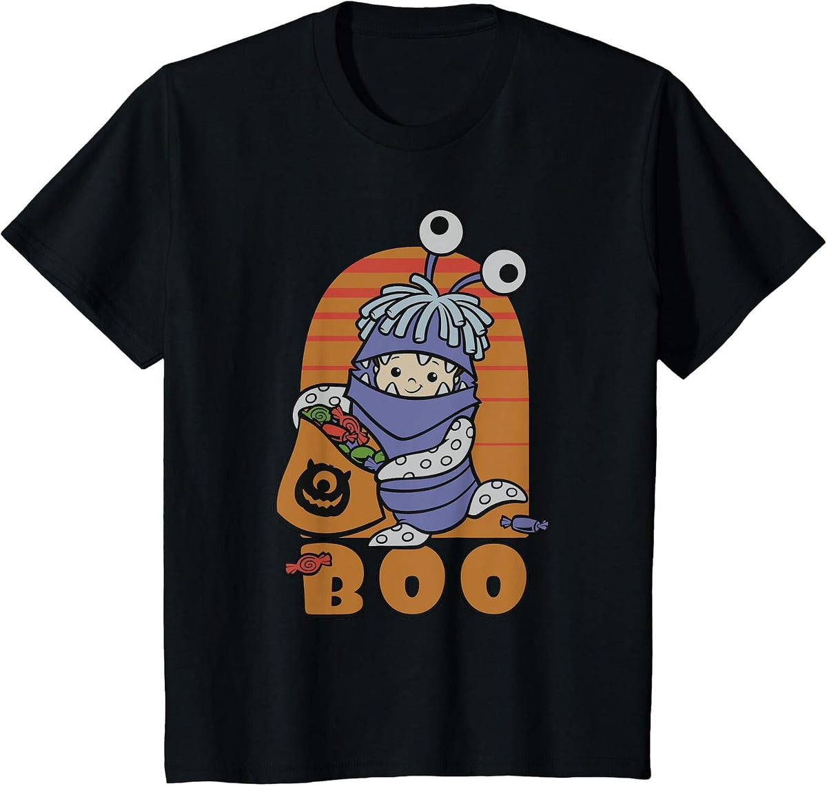 Disney Pixar Monster Inc Boo Halloween T-Shirt - Black