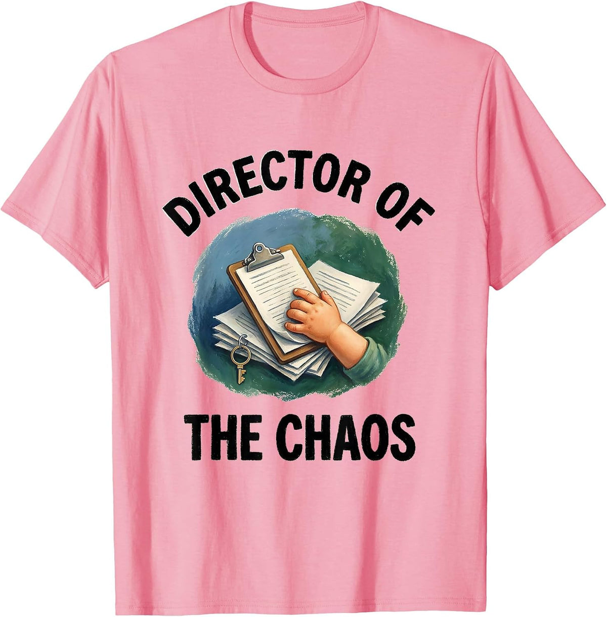 Men's Director Of The Chaos Storybook Daycare Provider Teacher T-Shirt - Pink