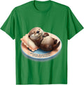 Men's Official Sleepshirt Otter Pup Division Cute Kawaii T-Shirt - Kelly Green