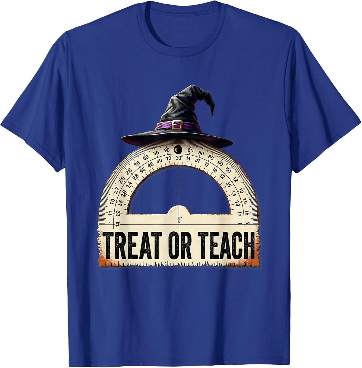 Treat Or Teach Funny Teacher Halloween Costume Pun Humor T-Shirt - Royal Blue