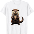 Men's I Fight For My Clam Funny Otter Lover Gift Casual Wear T-Shirt - White