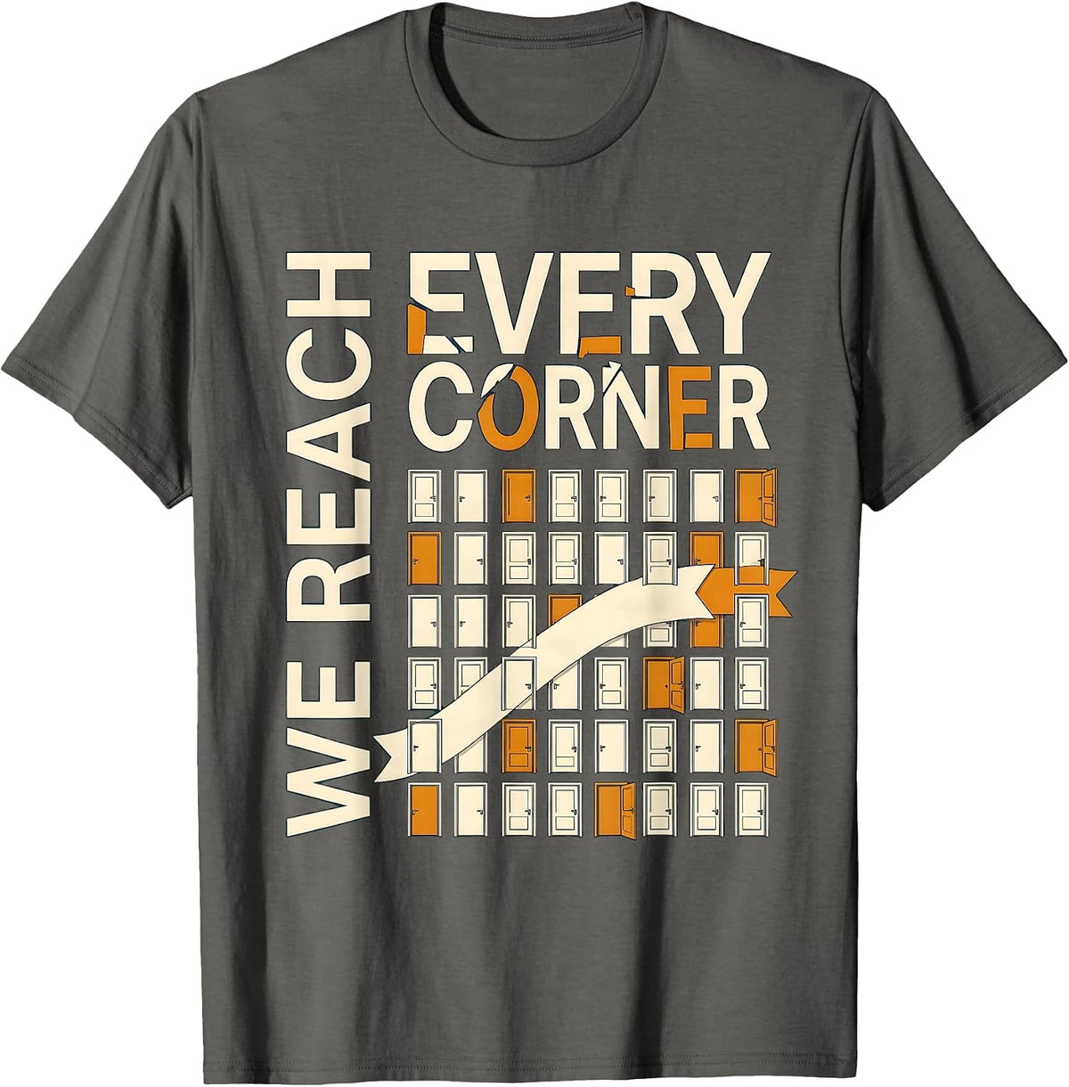 We Reach Every Corner New Wave Specialist Teacher Team T-Shirt - Asphalt Grey