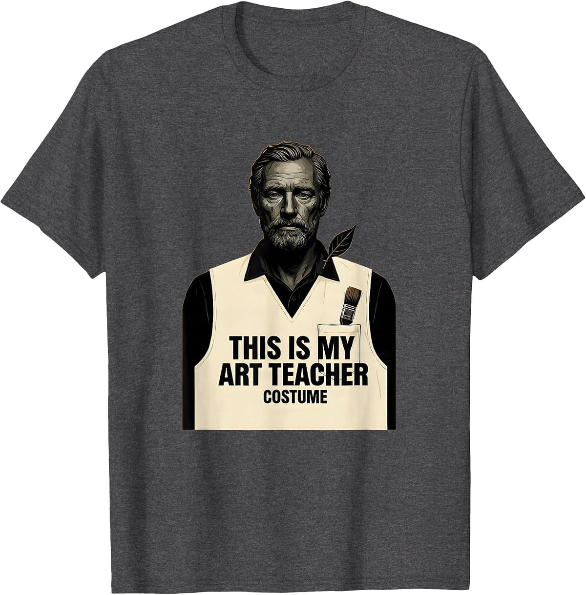 Men's This Is My Art Teacher Costume Funny Halloween Teacher Humor T-Shirt - Dark Heather Grey