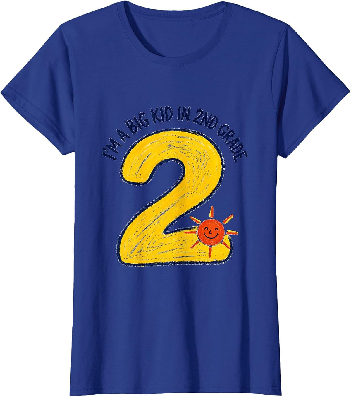 Women's I’m A Big Kid In 2nd Grade Funny Back To School Kids Humor T-Shirt - Royal Blue