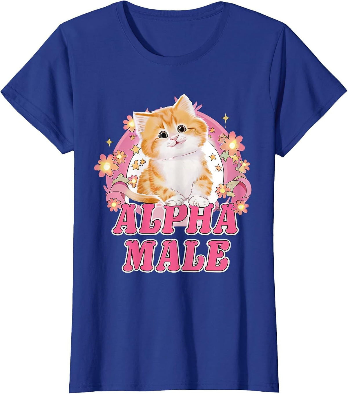 Alpha Male Cute Kitty Cat Funny Oddly Specific Dank Meme T-Shirt - Royal Blue
