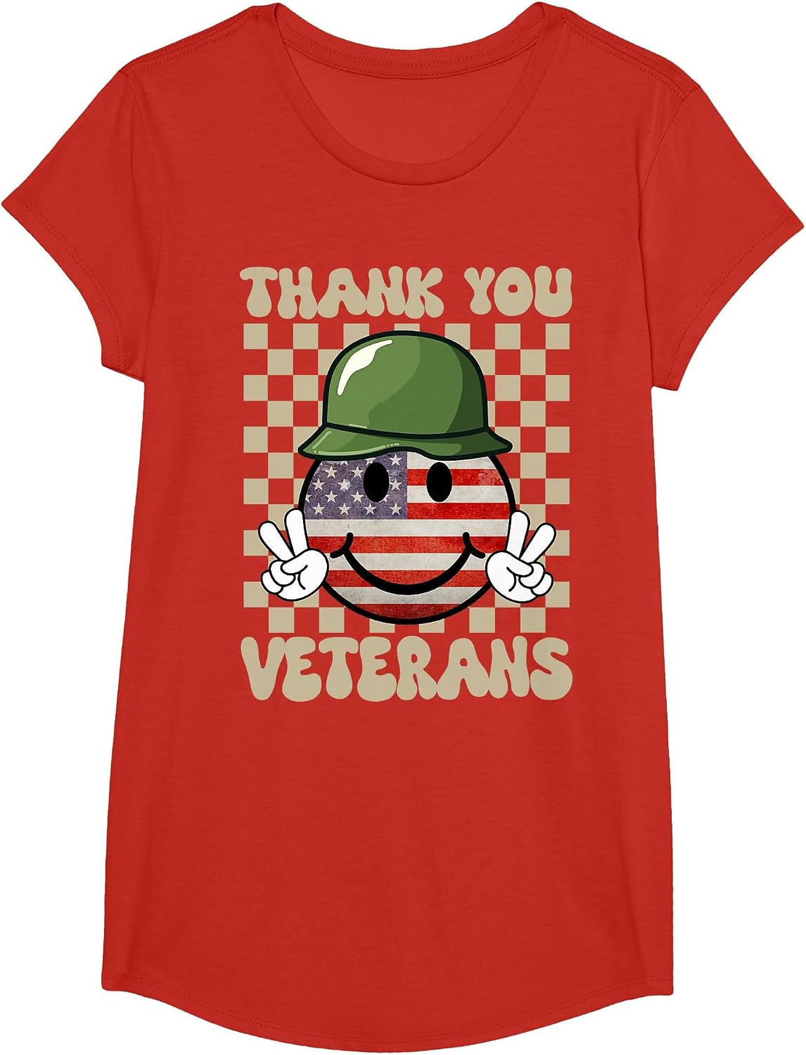 Day Memorial Day Partiotic T-Shirt - Girls Red