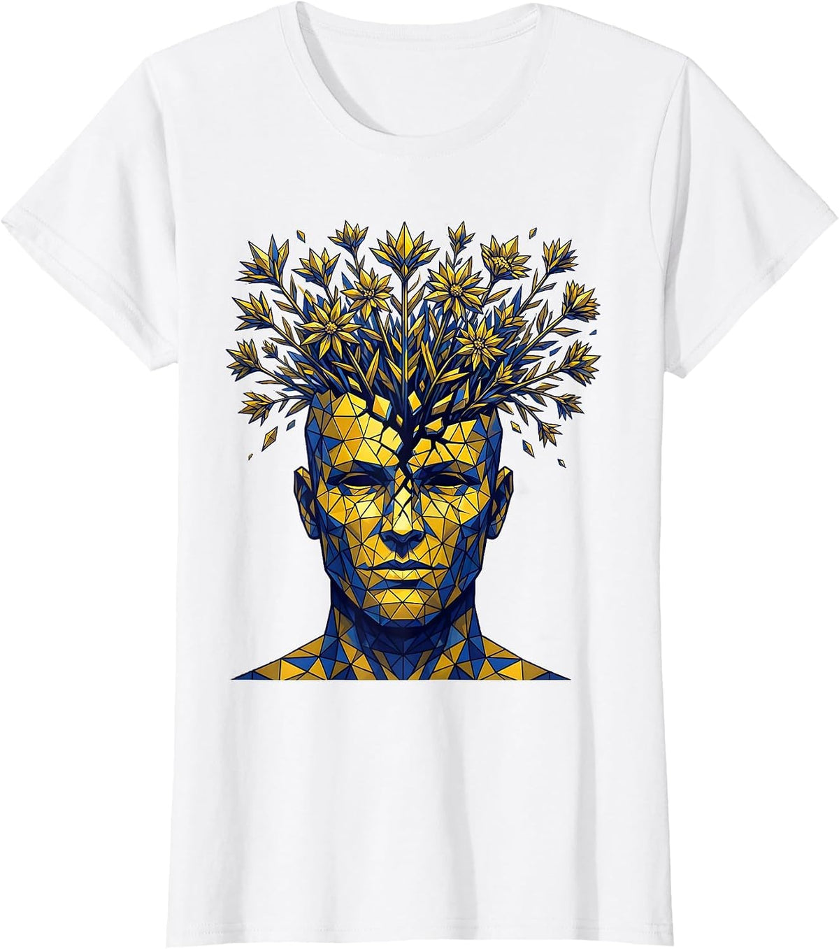 Dyslexia Wildflower Mind Blooming Brain Art T-Shirt - White