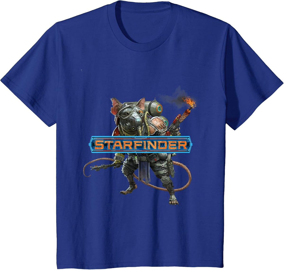 Starfinder: Quig the Mechanic T-Shirt - Royal Blue
