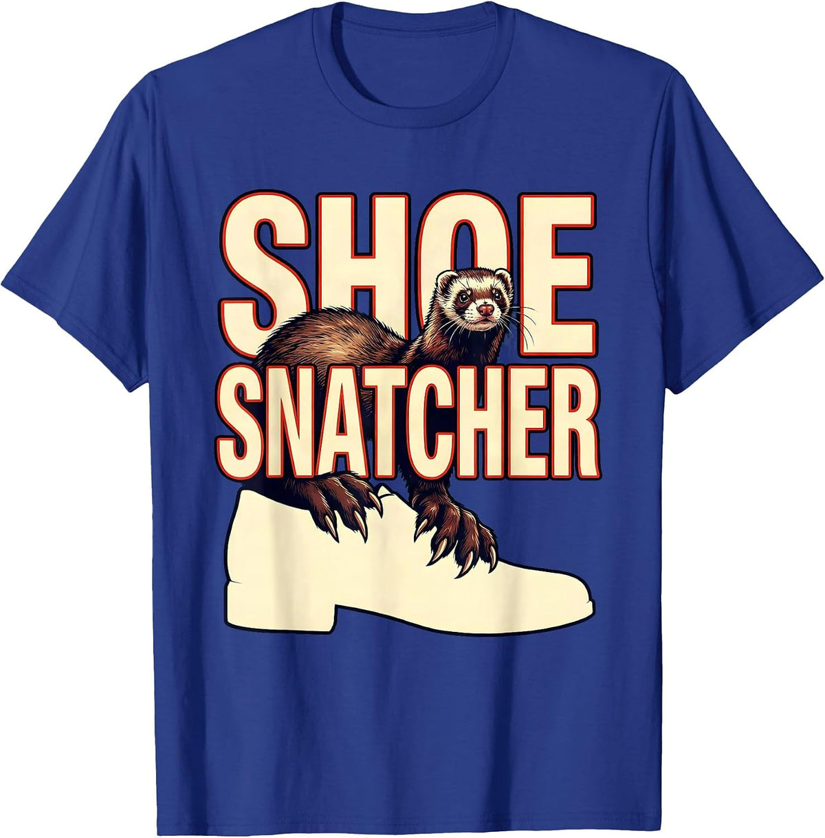 Men's Shoe Snatcher Funny Ferret Lover Gift T-Shirt - Royal Blue