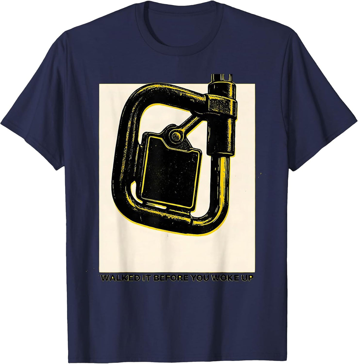 Men's Walked It Before You Woke Up Funny School Bus Driver Gift T-Shirt - Navy Blue