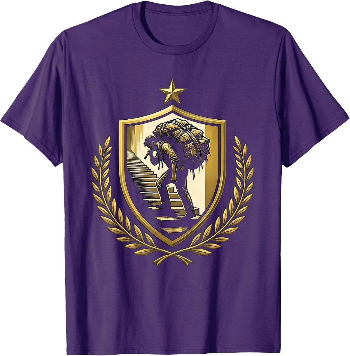 Social Worker Carrying the Load Graphic Design T-Shirt - Purple