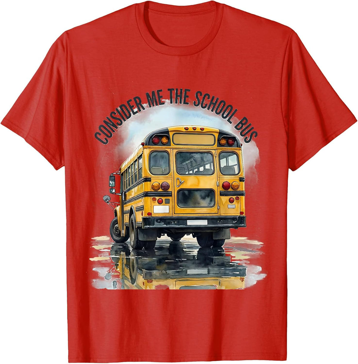 Men's Consider Me The School Bus Funny Bus Driver Halloween T-Shirt - Red