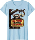 Women's My Ferret Rewired The Lights Funny Ferret Lover Gift T-Shirt - Baby Blue